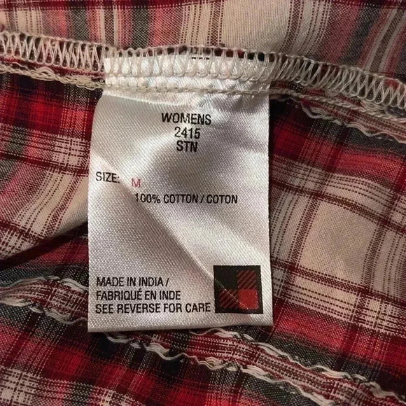Woolrich Women’s Western RED Plaid Long Sleeve PEARL Snap Buttons Medium - Picture 12 of 16